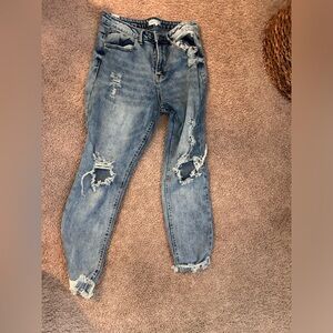 Almost Famous Light Blue Distressed Boyfriend Jeans